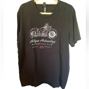 Antique Archaeology Motorcycle Club T-shirt short sleeve round neck Size X-Large